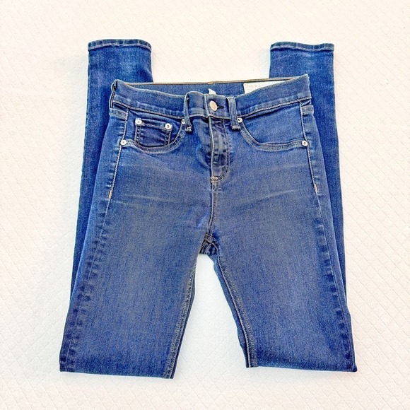 Rag & Bone 10" Skinny Denim Jeans Med-Dark Wash Size 25 - Picture 4 of 7